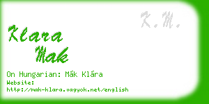 klara mak business card