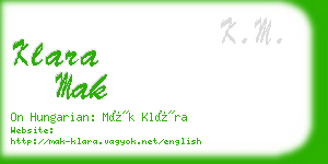 klara mak business card